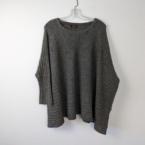 BH Jeans Cozy Chunky Knit Sweater - Charcoal Gray, Size L Wool Blend